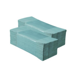 Kéztörlő 1 rétegű V hajtogatású 250 lap/csomag lapméret 23 x 25 cm 20 csomag/karton zöld