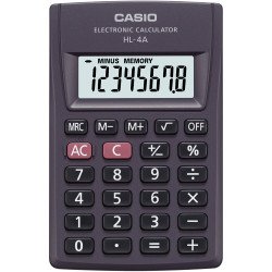Zsebszámológép 8 digit Casio HL 4 fekete Számológép Casio