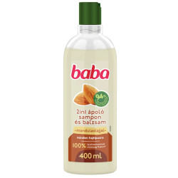 Sampon 400 ml 2 in 1 mandulaolajjal Baba Sampon, tusfürdő, testápoló, hintőpor Baba