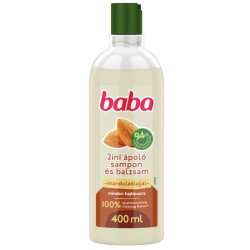 Sampon 400 ml 2 in 1 mandulaolajjal Baba Sampon, tusfürdő, testápoló, hintőpor Baba