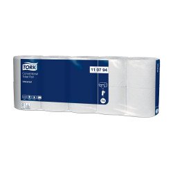 Toalettpapír 2 rétegű átmérő: 12,5 cm 250 lap/32,5 m/tekercs 10 tek/csomag Universal T4 Tork_110794 fehér Toalettpapírok TORK