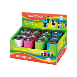 Hegyező 2 lyukú tartályos 12 db/display Keyroad Sand Clock vegyes színek Hegyező Keyroad