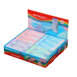 Radír, PVC mentes 20 db/display Keyroad Pastel Color vegyes színek Radír Keyroad