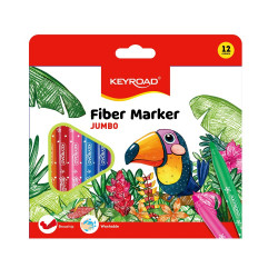 Rostirón, filctoll készlet 5 mm 12 db/bliszter Keyroad Jumbo vegyes színek Filctoll Keyroad