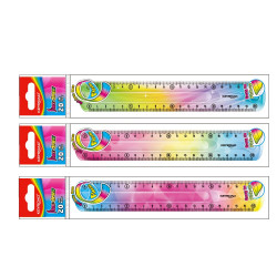 Vonalzó 20 cm, flexibilis Keyroad Flex Draw színátmenetes Vonalzó, szögmérő Keyroad
