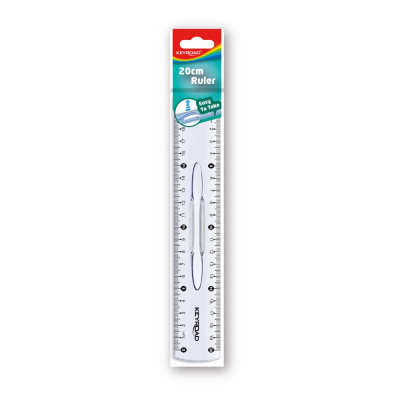 Vonalzó 20 cm, kétoldalt skálázott, fogantyús Keyroad Vonalzó 20 cm, kétoldalt skálázott, fogantyús Keyroad