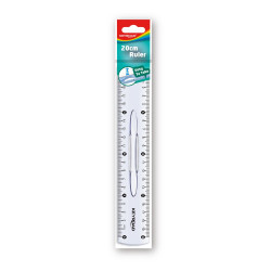 Vonalzó 20 cm, kétoldalt skálázott, fogantyús Keyroad Vonalzó, szögmérő Keyroad
