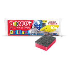 Mosogatószivacs 10 db/csomag Bonus+ Brilliant_B513 Szivacsok, kendők, súrolók Bonus