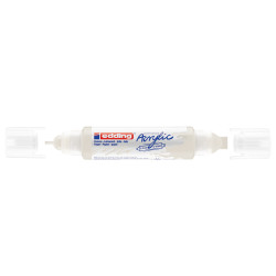 Akril marker 2-3mm, és 5-10mm, 3D kétvégű Edding 5400 fehér Dekormarker EDDING