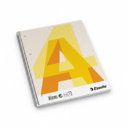 Spirálfüzet A4, 70lap perforált lyukasztott kockás Esselte Spirálfüzet Esselte