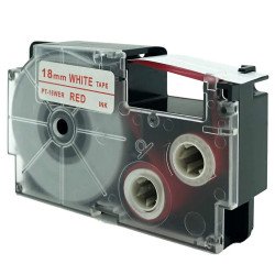 Feliratozógép szalag XR-18WER1 18mmx8m Casio piros/fehér Nyomtató és feliratozó gép, kellékek Casio