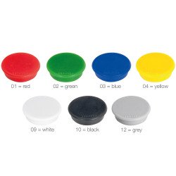 Mágnes 24mm, 10 db/csomag, Franken vegyes színek Táblamágnes Franken