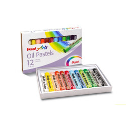 Kréta olajpasztell készlet, PHN-12U Pentel, 12 klf. szín Kréta PENTEL