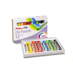 Kréta olajpasztell készlet, PHN-12U Pentel, 12 klf. szín Kréta PENTEL