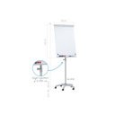 Flipchart tábla mobil 68x105cm, mágneses 5 görgős gurítható X-tra Line Mobil  EL-FC31 Franken