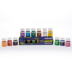 Tempera készlet, 25 ml, tégelyes, Nebulo 12 klf. szín Tempera Nebulo