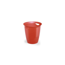 Papírkosár 16l, Durable Trend, áttetsző piros Papírkosár, szemetes Durable