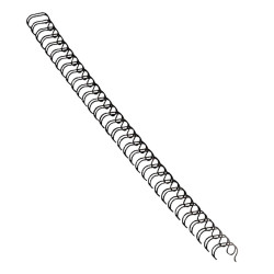 Fém spirál 3:1, 8mm, 36-50lap, Fellowes® 100 db/doboz, fekete Kötészeti kellék Fellowes