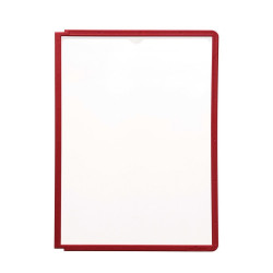 Bemutatótábla panel, A4, 5 db/csomag, Durable Sherpa piros Bemutatótábla, mágneses info keret Durable