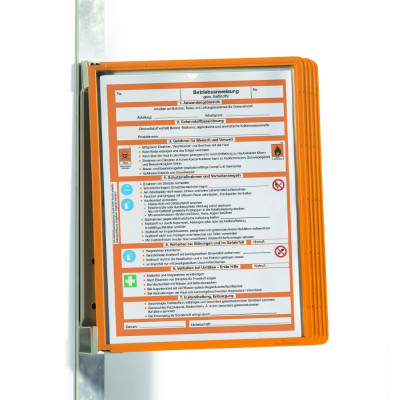 Bemutatótábla tartó, Durable Vario® Magnet Wall 5, narancssárga