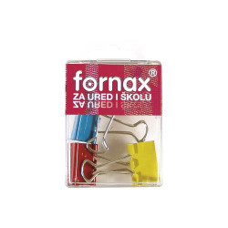 Binderkapocs 25mm, BC-31, 4 db műanyag dobozban, Fornax színes Kapocs és adagoló Fornax