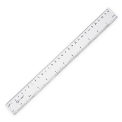 Vonalzó 30cm, kemény műanyag Bluering® Vonalzó, szögmérő Bluering