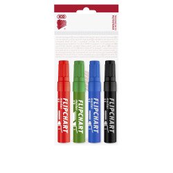 Flipchart marker készlet vízbázisú 3mm, kerek Artip11, 4 klf.szín Flipchart marker Ico