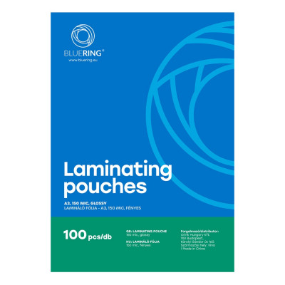 Lamináló fólia A3, 150 micron 100 db/doboz, Bluering® Lamináló fólia A3, 150 micron 100 db/doboz, Bluering®