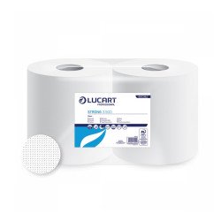 Kéztörlő 3 rétegű tekercses 100 % cellulóz 2 tekercs/karton Strong 3.500 Lucart_851318J hófehér Papírtörlők Lucart