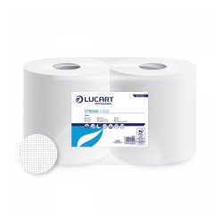 Kéztörlő 3 rétegű tekercses 100 % cellulóz 2 tekercs/karton Strong 3.500 Lucart_851318J hófehér Papírtörlők Lucart