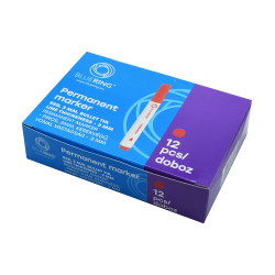 Alkoholos marker 3mm, kerek végű Bluering® piros Permanent marker Bluering