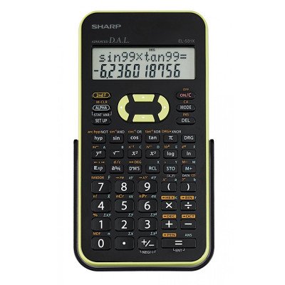 Számológép tudományos 272 funkciós 2 soros Sharp EL531TTGR zöld