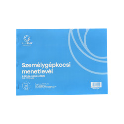 Személygépkocsi menetlevél 100lap,os A4, fekvő személygépkocsi D.GEPJ.36 Bluering® Nyilvántartás Bluering