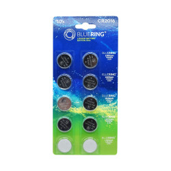 Gombelem CR2016 Bluering® Elem, akkumulátor, töltő Bluering