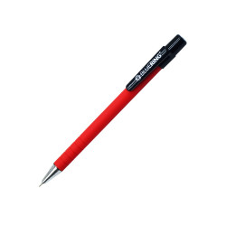 Golyóstoll nyomógombos, gumírozott piros test, Bluering® X6, írásszín piros Golyóstoll Bluering