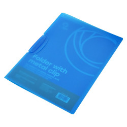 Gyorsfűző klip mappa A4, műanyag 30laphoz műanyag klippes Bluering® kék Gyorsfűző, klip mappa Bluering