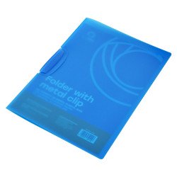 Gyorsfűző klip mappa A4, műanyag 30laphoz műanyag klippes Bluering® kék Gyorsfűző, klip mappa Bluering