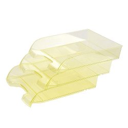 Irattálca műanyag 550 extra széles 345x270x67mm, Bluering®, áttetsző sárga Irattálca Bluering