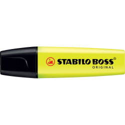 Szövegkiemelő 2-5mm, vágott hegyű, STABILO Boss original sárga Szövegkiemelő Stabilo