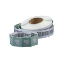 Etikett címke áruvédelmi (RF címke) álvonalkóddal 40x40mm, tekercses 1000 címke/tekercs