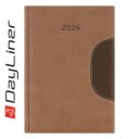 Határidőnapló Memphis B5 heti, fehér lapokkal barna-csokoládé Dayliner 2026.
