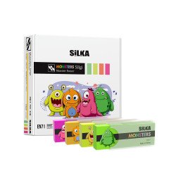 Radír, szörnyek, 20 db/display, Silka Radír Silka