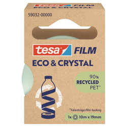 Ragasztószalag 19mmx10m irodai átlátszó újrahasznosított Tesa Eco & Crystal Ragasztószalag Tesa