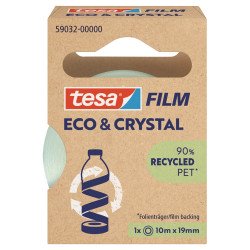 Ragasztószalag 19mmx10m irodai átlátszó újrahasznosított Tesa Eco & Crystal Ragasztószalag Tesa