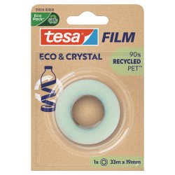 Ragasztószalag 19mmx33m irodai átlátszó újrahasznosított Tesa Eco & Crystal Ragasztószalag Tesa