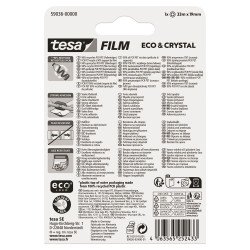Ragasztószalag 19mmx33m irodai átlátszó újrahasznosított Tesa Eco & Crystal Ragasztószalag Tesa