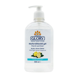 Kéz- és bőrfertőtlenítő gél 1liter Glory citrom Kézfertőtlenítő gél Glory
