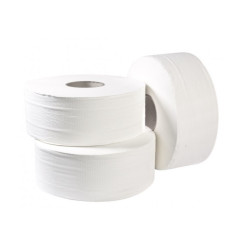 Toalettpapír 2 rétegű közületi átmérő: 19 cm 100 % cellulóz 120 m/tekercs 12 tekercs/karton Bluering® hófehér Toalettpapírok Bluering