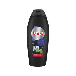 Tusfürdő 750 ml Baba 2 in 1 férfi Menta Sampon, tusfürdő, testápoló, hintőpor Baba