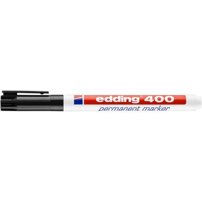 Alkoholos marker 1 mm, kerek hegyű, Edding 400 fekete Alkoholos marker 1 mm, kerek hegyű, Edding 400 fekete
